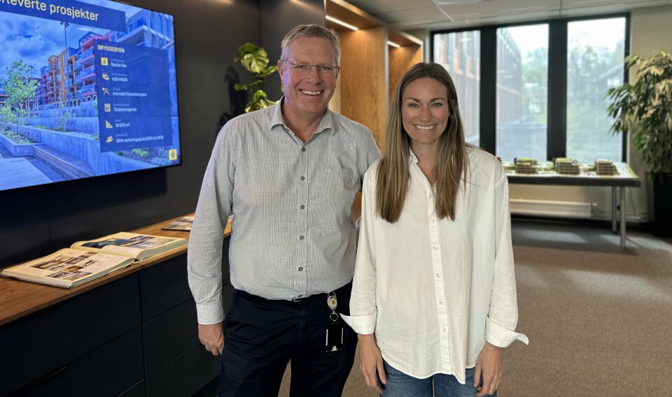 Kaia Conradi blir ny administrerende direktør i Backe Stor-Oslo. Her sammen med styreleder Asle Randen. Foto: Backe Kaia Conradi blir ny administrerende direktør i Backe Stor-Oslo. Her sammen med styreleder Asle Randen. Foto: Backe