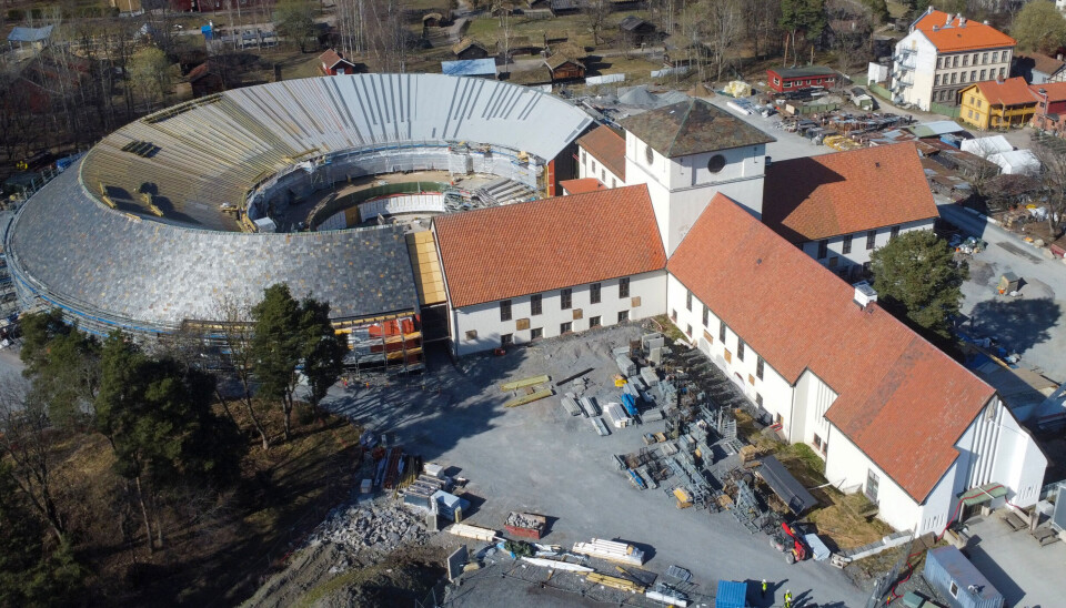 Arbeidsulykke på det nye Vikingtidsmuseet. Foto: Marius Lysø