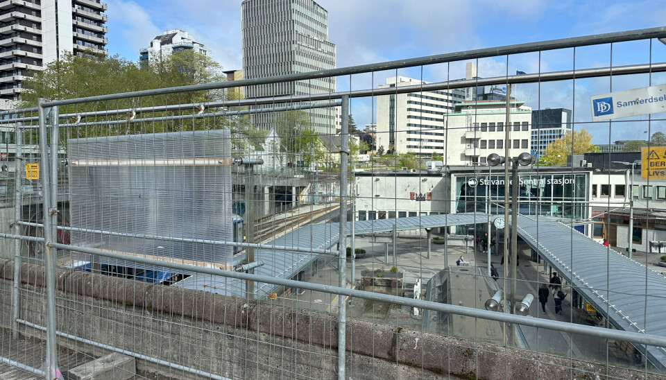 Gjennomfallet 30. mars skjedde like over jernbanesporet på Stavanger sentralstasjon.