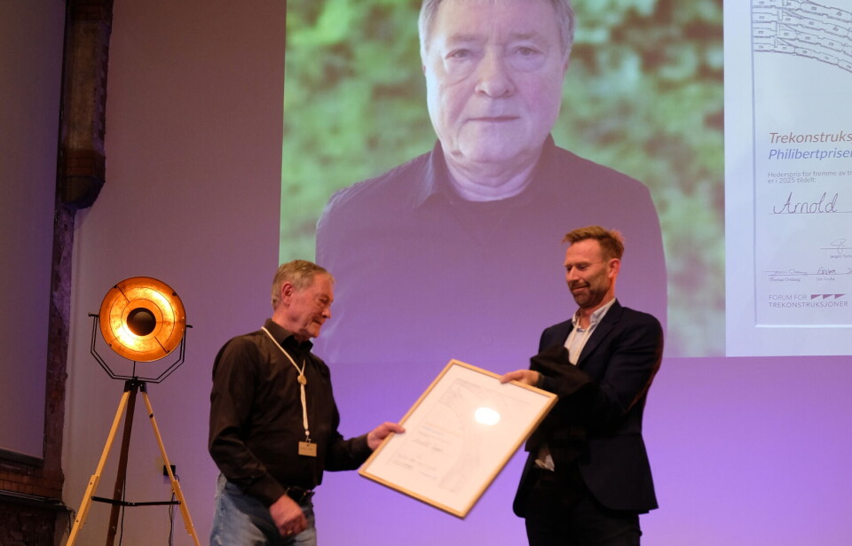 Arnold Sagen (til venstre). Foto: Forum for trekonstruksjoner