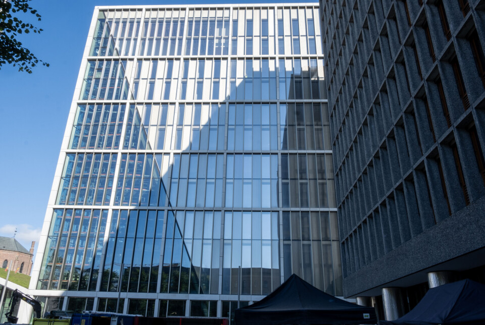 A-blokken og Høyblokken i nytt regjeringskvartal. Foto: Marius Lysø