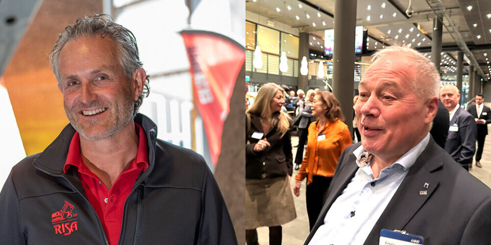 Daglig leder Bjørn Risa i Risa Entreprenør og konsernsjef Frode Nilsen i LNS. Arkivfoto