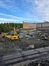 Fra grunn- og sikringsarbeider der bygg J skal oppføres. Foto: Consto