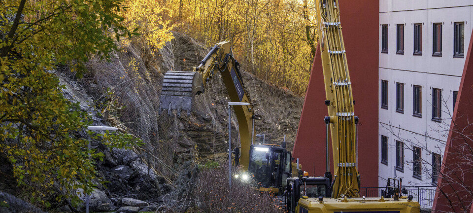 Bruker fjernstyrte maskiner etter skredet på Carl Berner