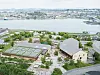 Veidekke skal bygge Jåsund skole og idrettshall. Ill. HLM Arkitektur