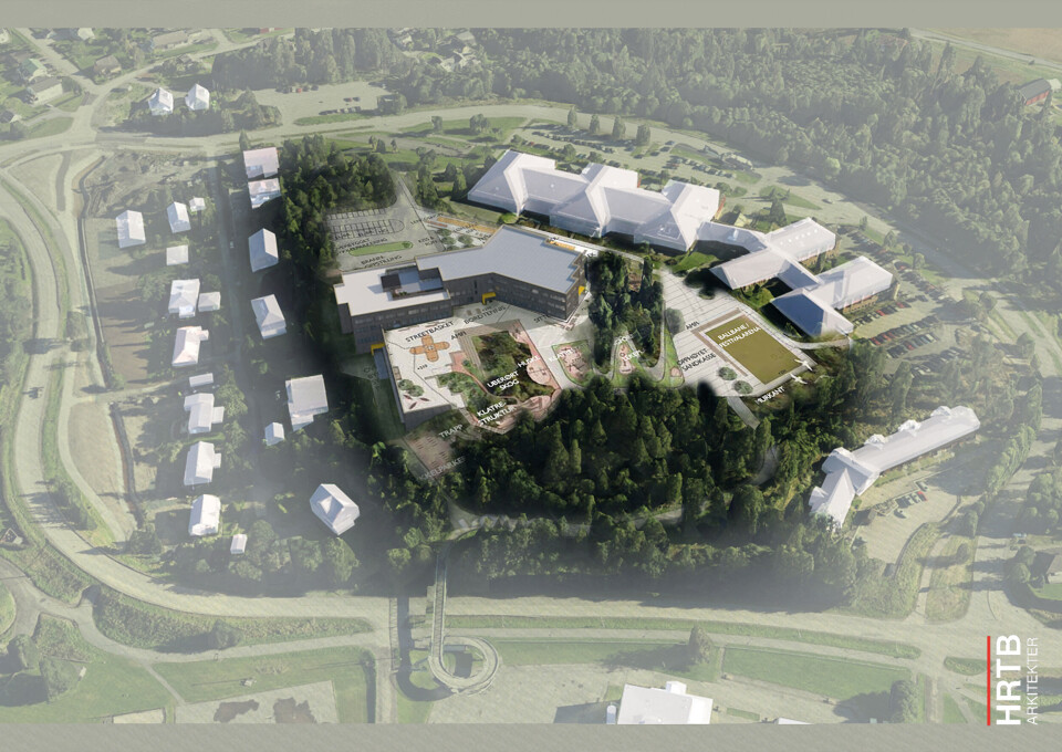 Slik skal Nye Fjerdingby skole bli seende ut når den står ferdig neste sommer. Illustrasjon: HRTB Arkitekter Slik skal Nye Fjerdingby skole bli seende ut når den står ferdig neste sommer. Illustrasjon: HRTB Arkitekter