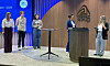 Silje Marie Kvilhaug fra Norconsult (fra venstre), Alexander Tunby Rosseland fra LPO Arkitekter, Sophie Gardiner fra Møbelsnekkerne, kommunikasjonssjef Hege-Lill Hagen Asp fra RIF og Gørild Kristiansen Eide fra Backe.