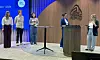 Silje Marie Kvilhaug fra Norconsult (fra venstre), Alexander Tunby Rosseland fra LPO Arkitekter, Sophie Gardiner fra Møbelsnekkerne, kommunikasjonssjef Hege-Lill Hagen Asp fra RIF og Gørild Kristiansen Eide fra Backe.