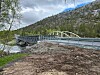 Erstatningsbrua framst, og E6 Viskisbrua i bakgrunnen. Foto: Kristian Riddervold Andreassen, Statens vegvesen