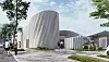 Europas største 3D-printede bygg reises i Tyskland. Illustrasjon: SSV Architecten/Peri