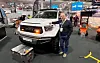 Carl Ronny Olsen tok med seg sin kraftig ombygde Toyota Tundra på messen.
