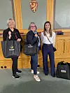 Stortingsrepresentantene Bente Irene Aaland (Ap), Kari-Anne Jønnes (H) og Anna Molberg (H), diskuterte mangfold og ulike tiltak med bransjedamer fra Innlandet. Foto: EBA Innlandet.