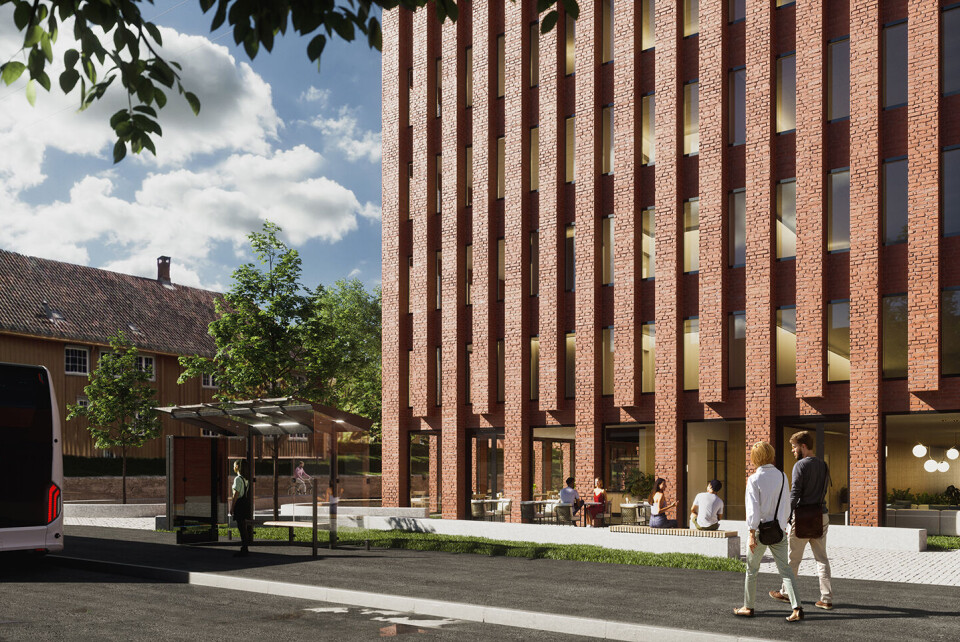Kongens gate 87 i Trondheim totalrehabiliteres med nye, moderne lokaler og nytt teknisk utstyr. Illustrasjon: Norconsult