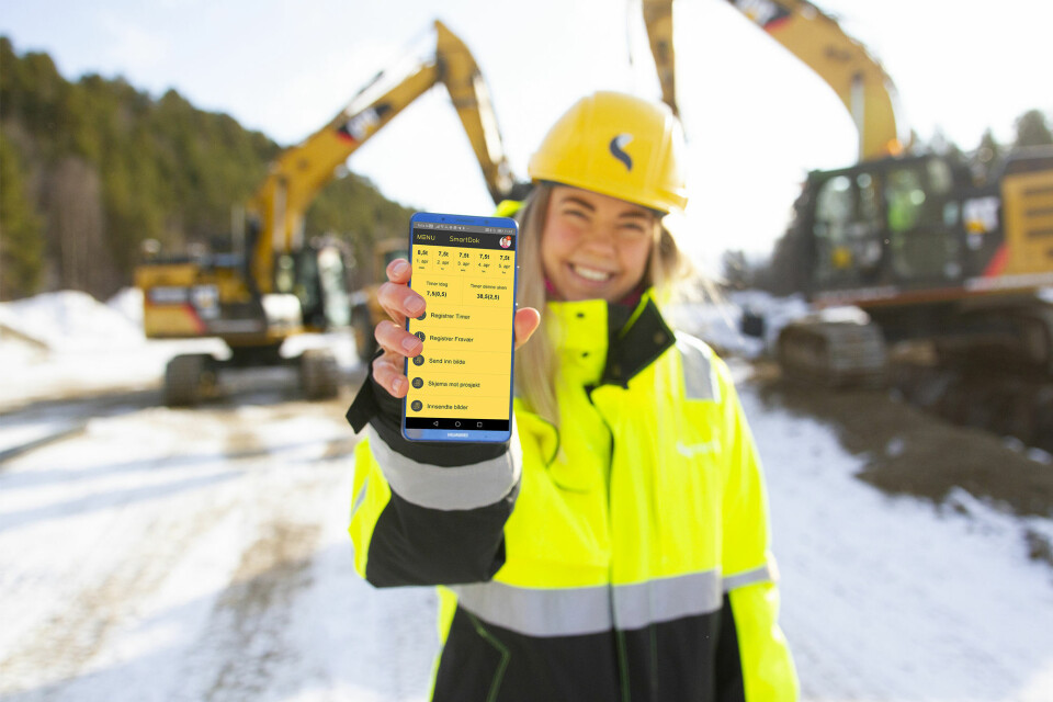 Registrer arbeidstimer, maskintimer, massetransport, avvik i en og samme app – SmartDok.