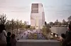 Byggestart på Obama Presidential Center var september 2021. Senteret er et museum som fokuserer på amerikansk historie opp til og forbi valget av Barack Obama som USAs første afroamerikanske president, samt budskapene hans om håp og endring. Illustrasjon: Tod Williams Billie Tsien Architects