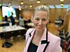 Fagdirektør for bærekraft og selskapsrapportering i Revisorforeningen, Kjersti Okstad, var en av innlederne under EBA sin leverandørdag mandag. Foto: Frode Aga