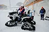 Sivilforsvaret i Kristiansand bistår i snøkaoset med ATV med belter. Foto: Tor Erik Schrøder / NTB