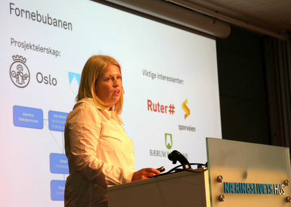 Ingvild Garberg i Fornebubanen. Foto: Christian Aarhus