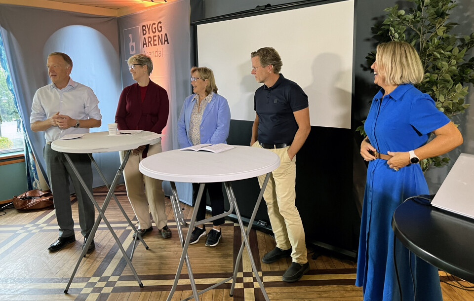 Samtale mellom Harald Nikolaisen (Statsbygg), Tonje Frydenlund (Snøhetta), Grethe Bergly (Multiconsult), Jimmy Bengtsson (Veidekke), ledet av Liv Kari Hansteen, RIF