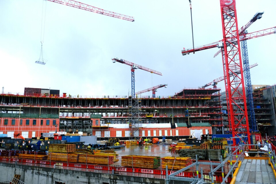 Bildet ble tatt da Byggeindustrien var på befaring på Veidekkes hovedkontor i forrige uke. Bildet ble tatt da Byggeindustrien var på befaring på Veidekkes hovedkontor i forrige uke. Foto: Marius Lysø