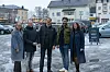 Fra venstre: Styreleder Stine Johannesen i SiO, administrerende direktør Andreas Eskelund i SiO, Fredrik Grøndahl fra Romer Næringseiendom AS, Anders Opsahl fra Opsahl Gruppen og eiendomsdirektør Birte Almeland i SiO. Foto: Thorstein Diesen, SiO