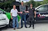 Erling Myhre, kundeansvarlig Rental Group Machine (f.v.), Jan Erik Kvarberg, prosjektsjef i Anlegg Øst Entreprenør og Pål Brandvold, daglig leder i Rental Group Machine. Foto: Rental Group
