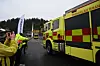 De to første kjøretøyene på brua var en rutebuss fra AtB og en brannbil fra Trondheim Hovedbrannstasjon som er nærmeste nabo. Foto: Ole Kristian Åset, Statens vegvesen