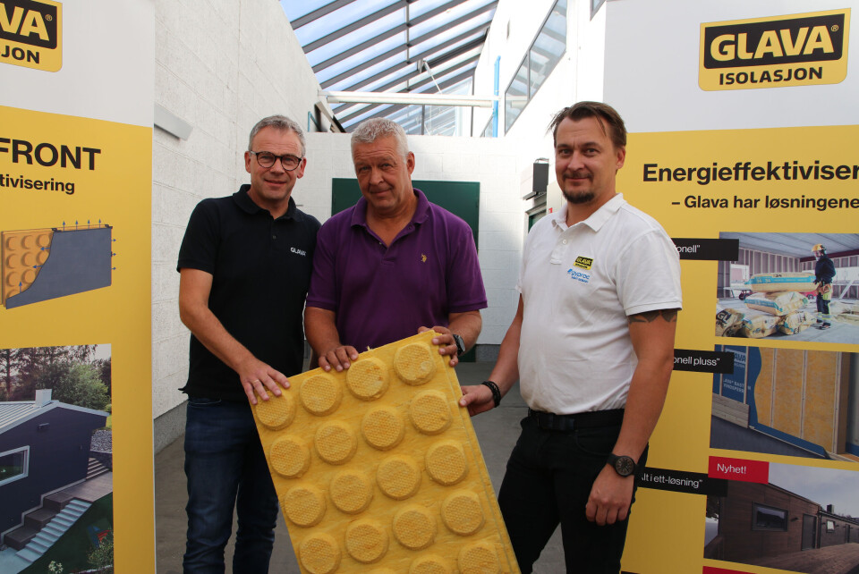 Bjørn Heggen (salgssjef for Glava i Norge) (f.v.), Ole-Jacob Huuse (leder innovasjon i Glava) og Christer Kemi (produktutvikler i Glavatech) ser frem til å lansere storsatsingene i markedet. Bjørn Heggen (salgssjef for Glava i Norge) (f.v.), Ole-Jacob Huuse (leder innovasjon i Glava) og Christer Kemi (produktutvikler i Glavatech) ser frem til å lansere storsatsingene i markedet.