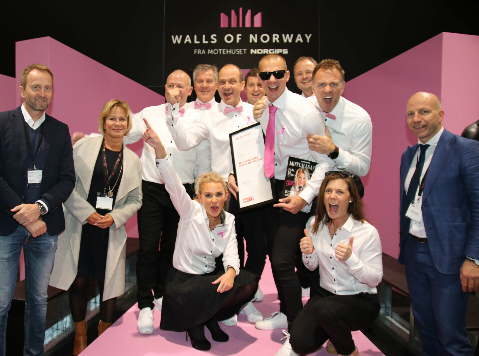 Nok en gang klarte Norgips å rette oppmerksomheten mot sin stand på Bygg Reis Deg. Foto: Christian Aarhus