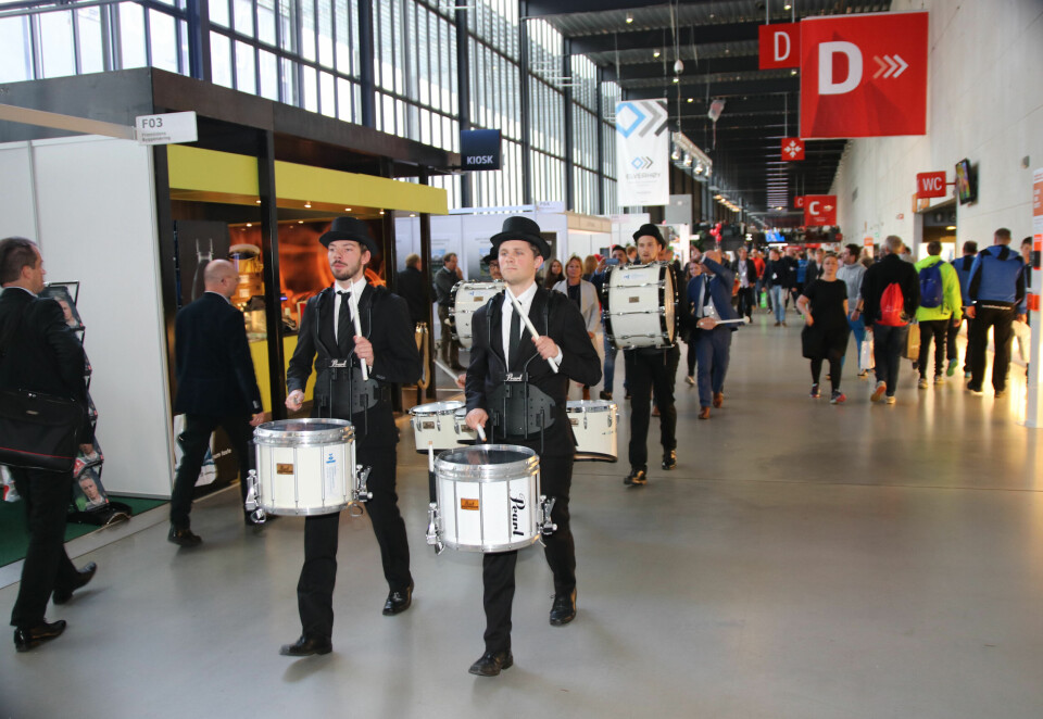 Korpset ledet an mot beste stand. Foto: Christian Aarhus