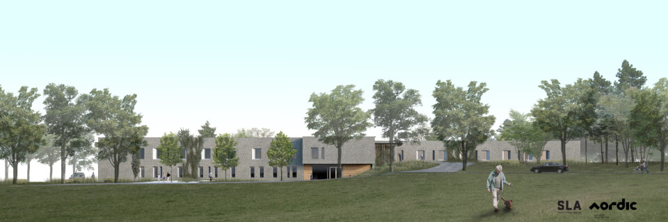Østmarka akuttpsykiatri. Illustrasjon: Nordic – Office of Architecture