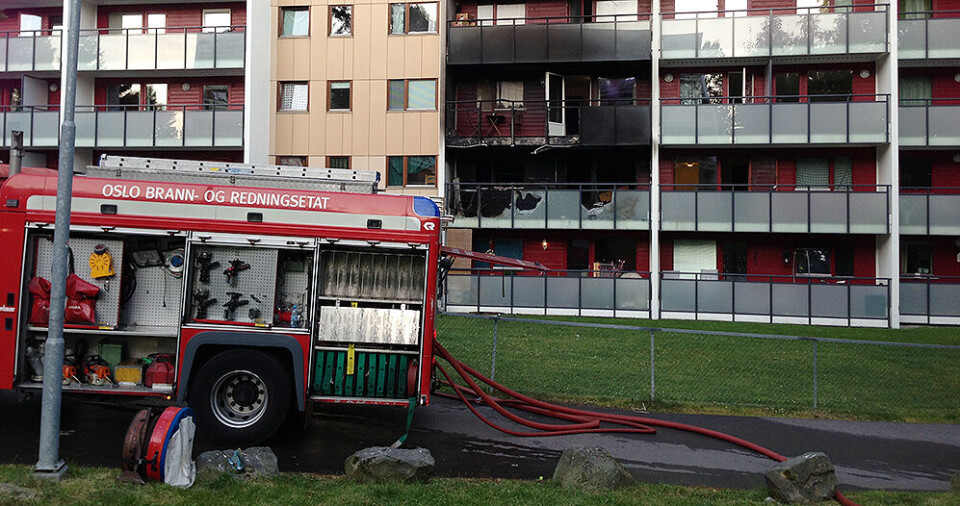 Brann på Stovner senter slukket