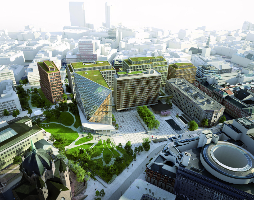 Nytt regjeringskvartal. llustrasjon: Statsbygg/Team Urbis. Nytt regjeringskvartal. llustrasjon: Statsbygg/Team Urbis.