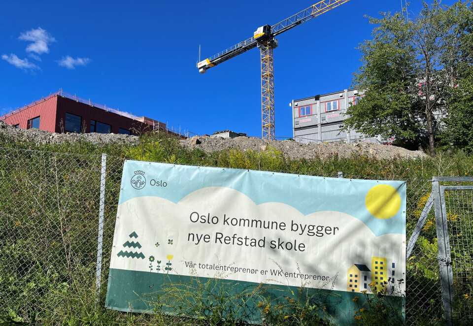 Tvisten mellom WK Entreprenør og Oslobygg ved nye Refstad skole er foreløpig fastlåst. Tvisten mellom WK Entreprenør og Oslobygg ved nye Refstad skole er foreløpig fastlåst. Foto: Sindre Sverdrup Strand
