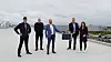 Fra venstre: Thor Christian Tuv (daglig leder i Solenergi FUSen), Rune Bang (avdelingsleder prosjekter Bulk Infrastructure), Christer Busse (CEO Leman Norge), Martin Vatne (fra Østfold Energi. Styreleder i soleie), Heidi Theresa Ose (fra Akershus Energi. Styremedlem i Soleie)
