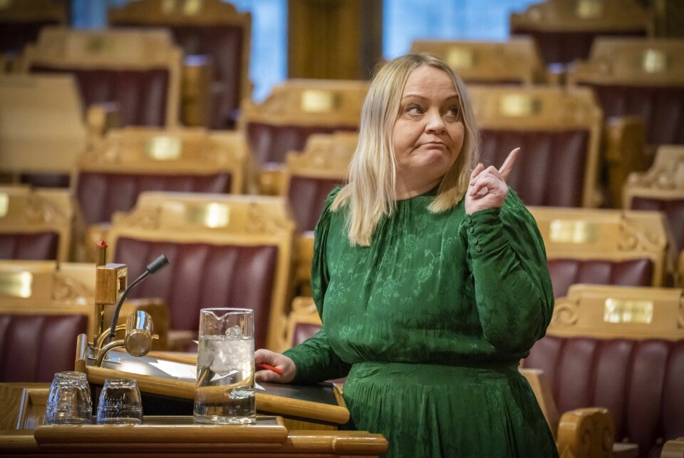 Mona Fagerås (SV) reagerer på innleieandelen på Follobane-prosjektet. Mona Fagerås (SV) reagerer på innleieandelen på Follobane-prosjektet. Foto: Ole Berg-Rusten / NTB
