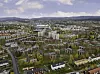 Dronebilde av Moholt studentby. Området som er aktuelt for de nye studentboligene er omtrent midt på bildet på høyre side. Foto: Sit.