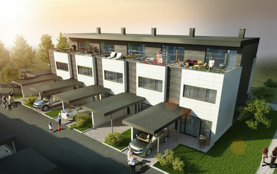 På Kunnskapshaugen på Spikkestad er 24 topp moderne bad bygget uten bruk av smøremembran. Ill. ARCASA Arkitekter + BLÅR