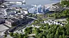 Nytt veianlegg slik det er planlagt å se ut når det er ferdig. Illustrasjon: Statens vegvesen/Rambøll
