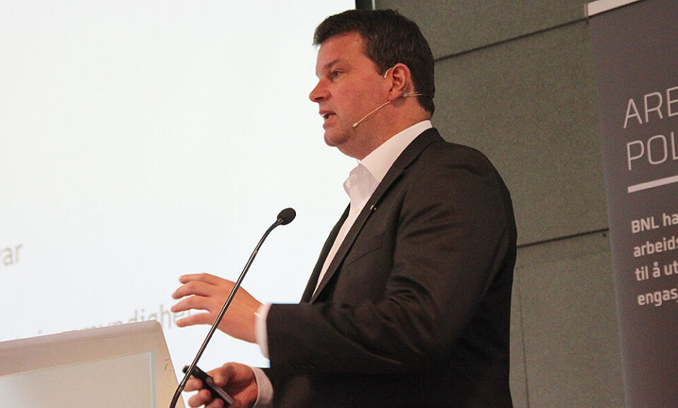 Hans Christian Gabrielsen i LO under BNLs generalforsamling torsdag.